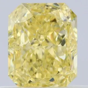0.57 Carat Radiant Fancy Intense Yellow VS1 Natural Diamond