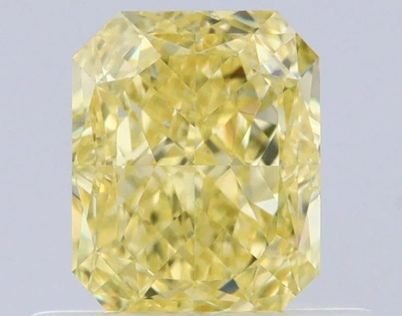 0.57 Carat Radiant Fancy Intense Yellow VS1 Natural Diamond 1 0.57 Carat Radiant Fancy Intense Yellow VS1 Natural Diamond