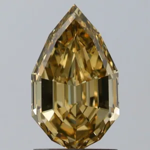 2.02 Carat Pear Fancy Dark Yellow VS2 Natural Diamond