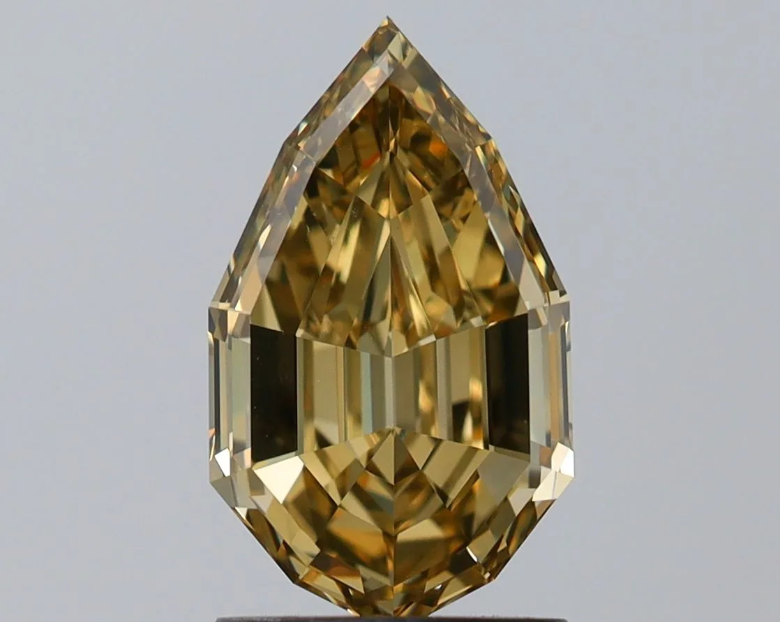 2.02 Carat Pear Fancy Dark Yellow VS2 Natural Diamond 1 2.02 Carat Pear Fancy Dark Yellow VS2 Natural Diamond