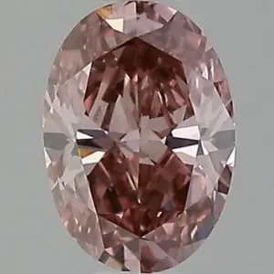 0.47 Carat Oval Fancy Vivid Pink SI2 Natural Diamond