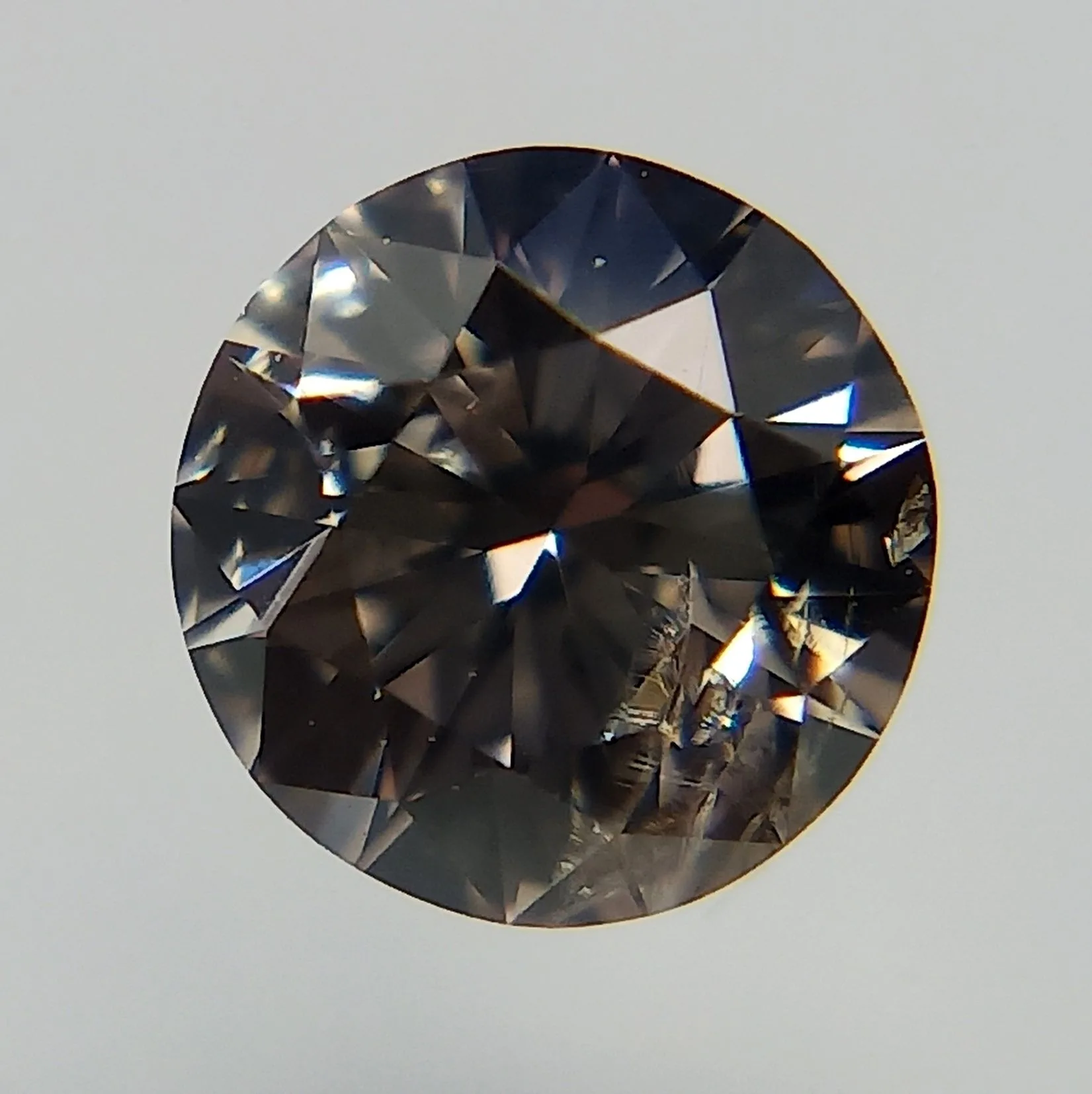 0.24 Carat Round Fancy Light Brown Pink Natural Diamond