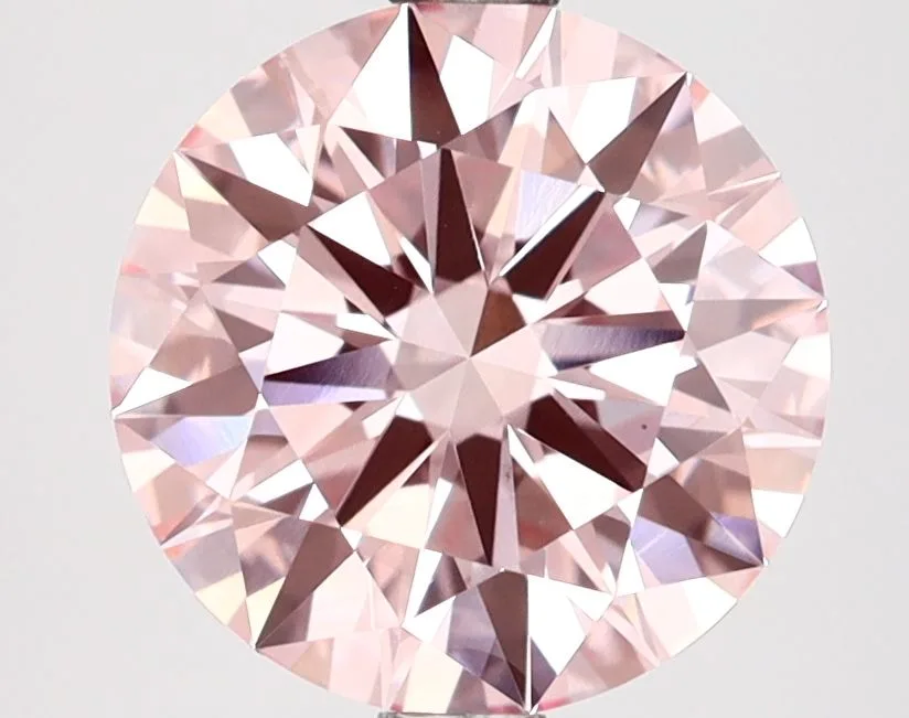 2.63 Carat Round Fancy Intense Pink VS1 Lab Diamond 1 2.63 Carat Round Fancy Intense Pink VS1 Lab Diamond