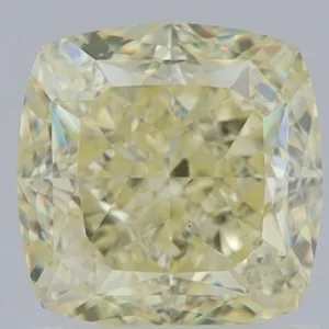 1.65 Carat Cushion Brilliant Fancy Light Yellow VS2 Natural Diamond