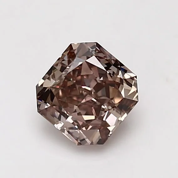 1.07 Carat Radiant Fancy Pink Brown VS2 Natural Diamond
