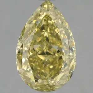 2.01 Carat Pear Fancy Yellow SI1 Natural Diamond