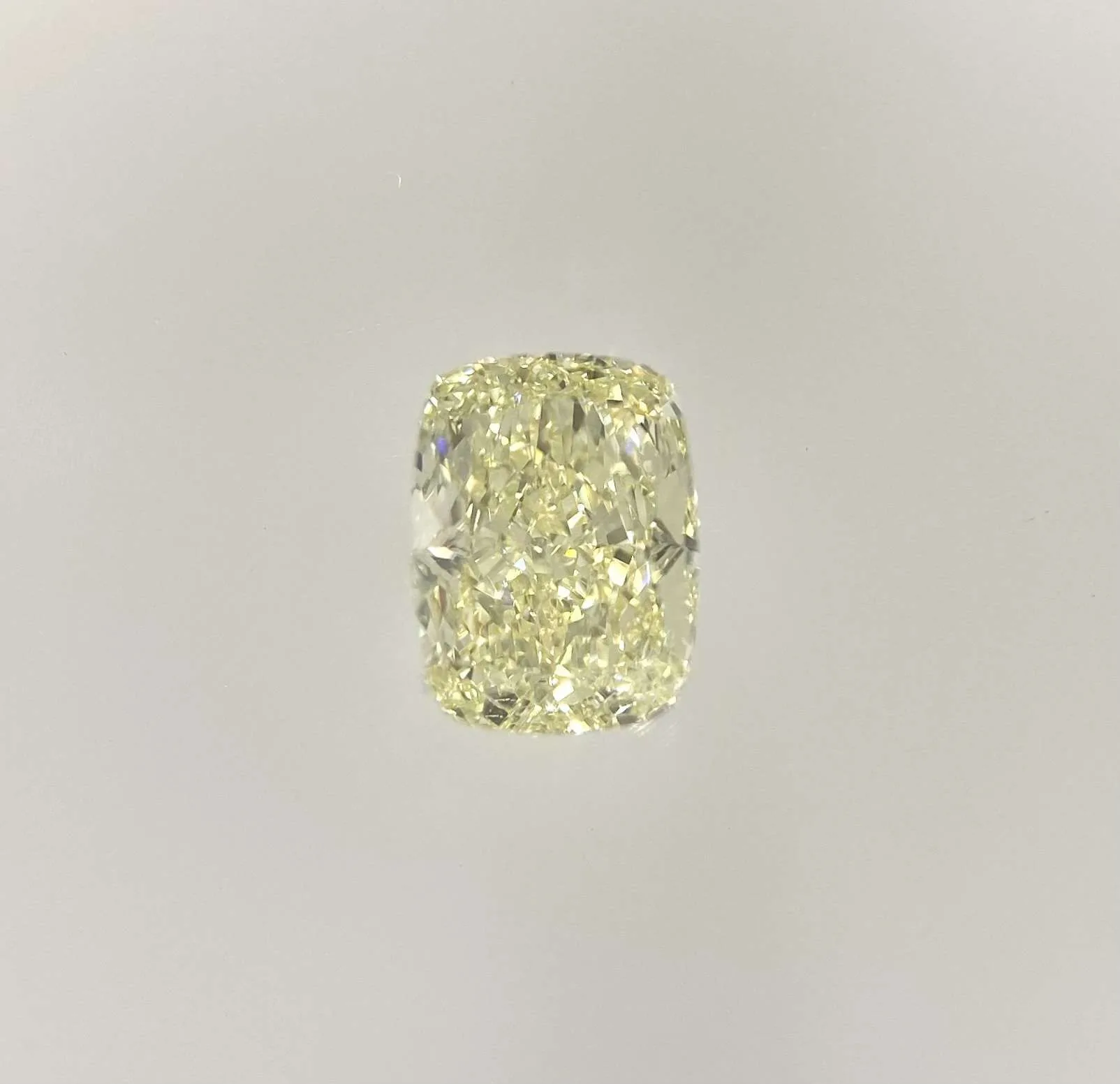 1.01 Carat Cushion Modified Fancy Light Yellow VS2 Natural Diamond 1 1.01 Carat Cushion Modified Fancy Light Yellow VS2 Natural Diamond