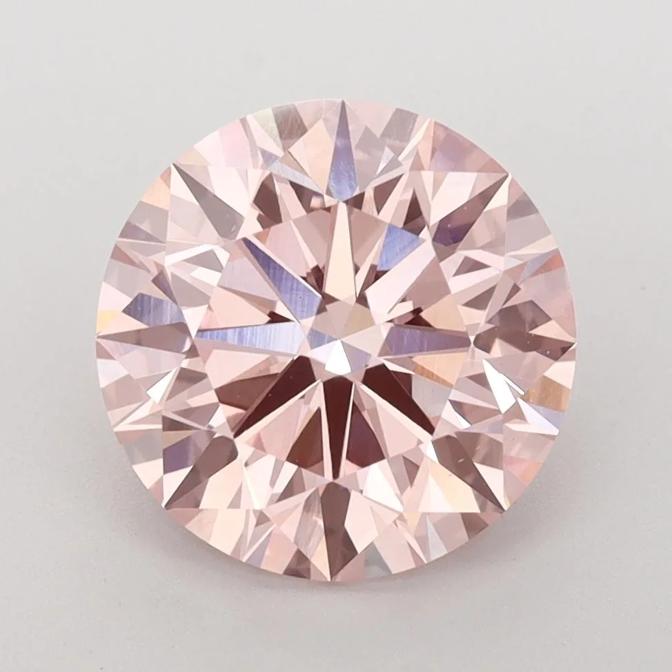 3.56 Carat Round Fancy Intense Pink VS1 Lab Diamond