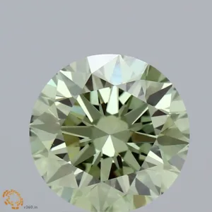 3.11 Carat Round Fancy Vivid Green VS1 Lab Diamond
