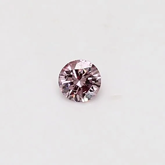 0.08 Carat Round Fancy Pink Natural Diamond