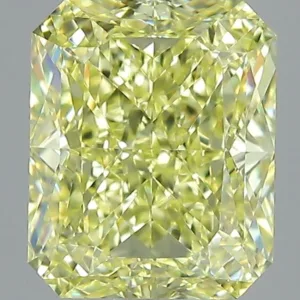 2.01 Carat Radiant Fancy Intense Yellow VVS2 Natural Diamond