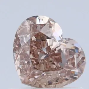 1 Carat Heart Fancy Pink Brown SI1 Natural Diamond