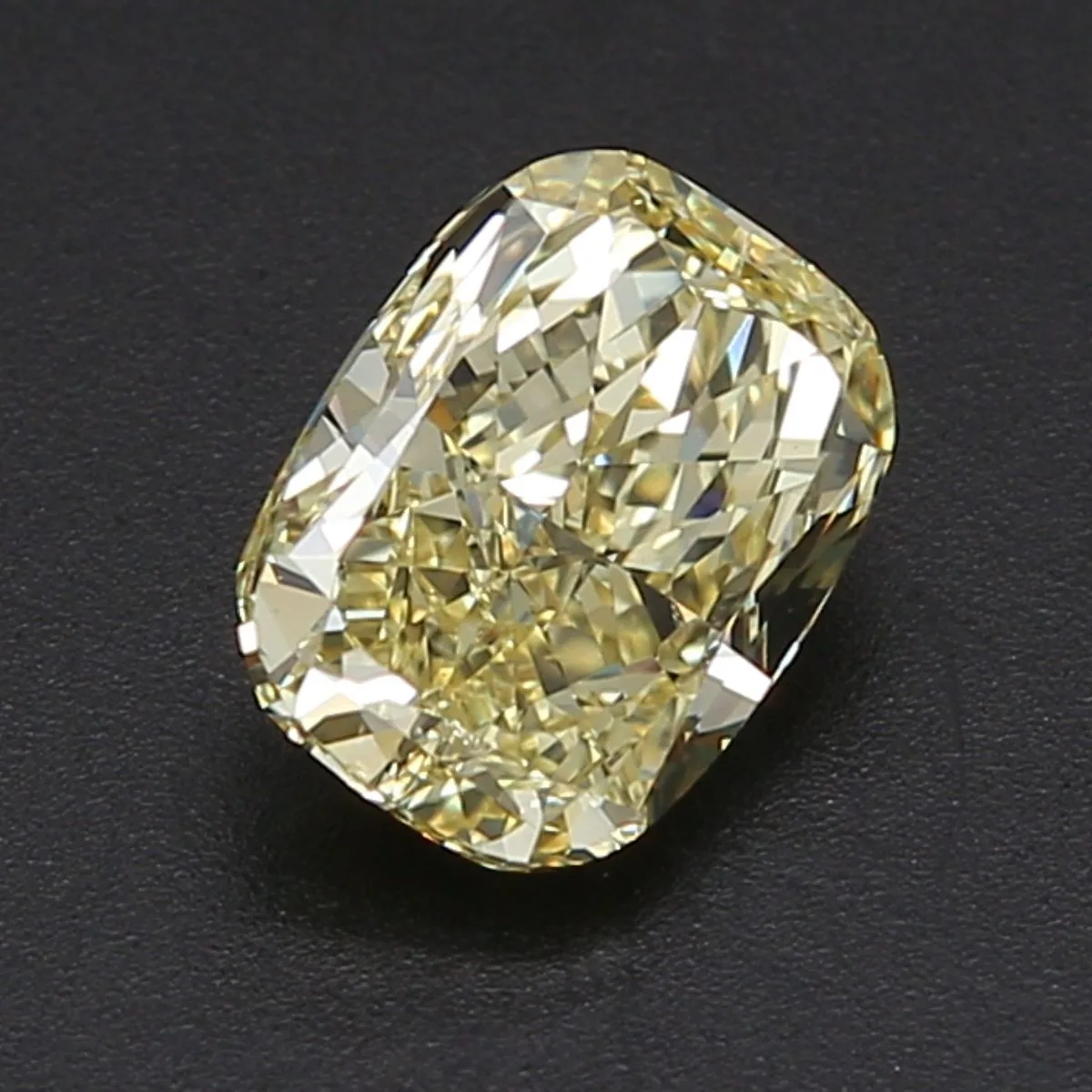 1.62 Carat Cushion Modified Fancy Yellow VS2 Natural Diamond