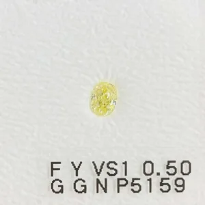 0.5 Carat Oval Fancy Yellow VS1 Natural Diamond