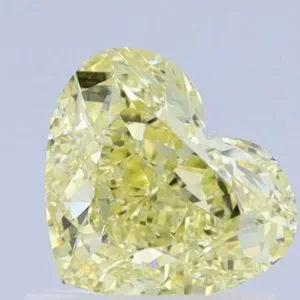 1.01 Carat Heart Fancy Light Yellow VVS1 Natural Diamond