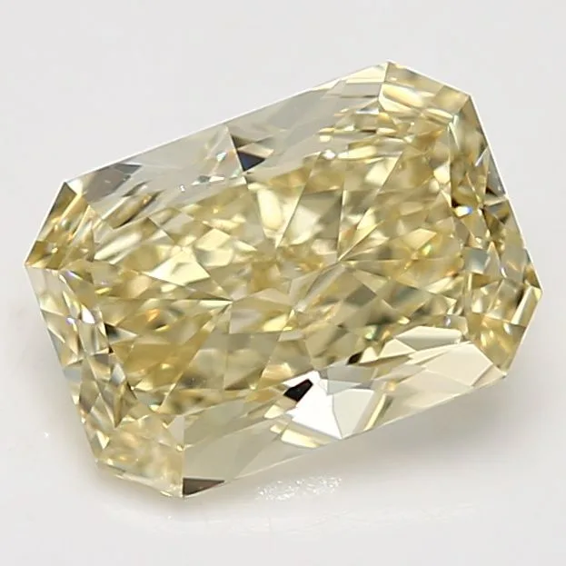 3.01 Carat Radiant Fancy Yellow VS2 Natural Diamond