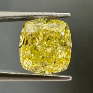 2.5 Carat Cushion Modified Fancy Intense Yellow VVS1 Natural Diamond