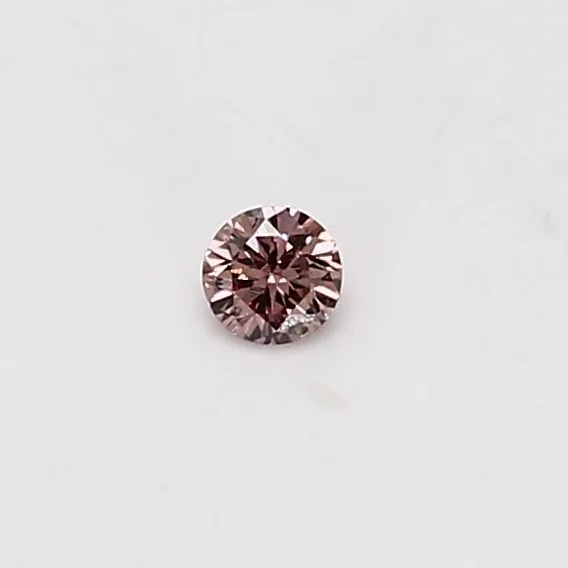 0.07 Carat Round Fancy Pink Natural Diamond