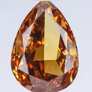 0.28 Carat Pear Fancy Deep Brown Natural Diamond