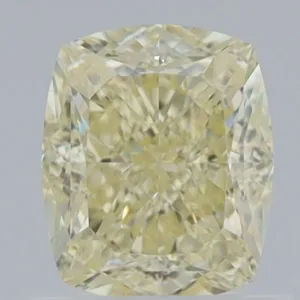 1.09 Carat Cushion Brilliant Fancy Light Yellow VS1 Natural Diamond