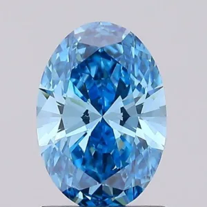 1.08 Carat Oval Fancy Vivid Blue VS1 Lab Diamond
