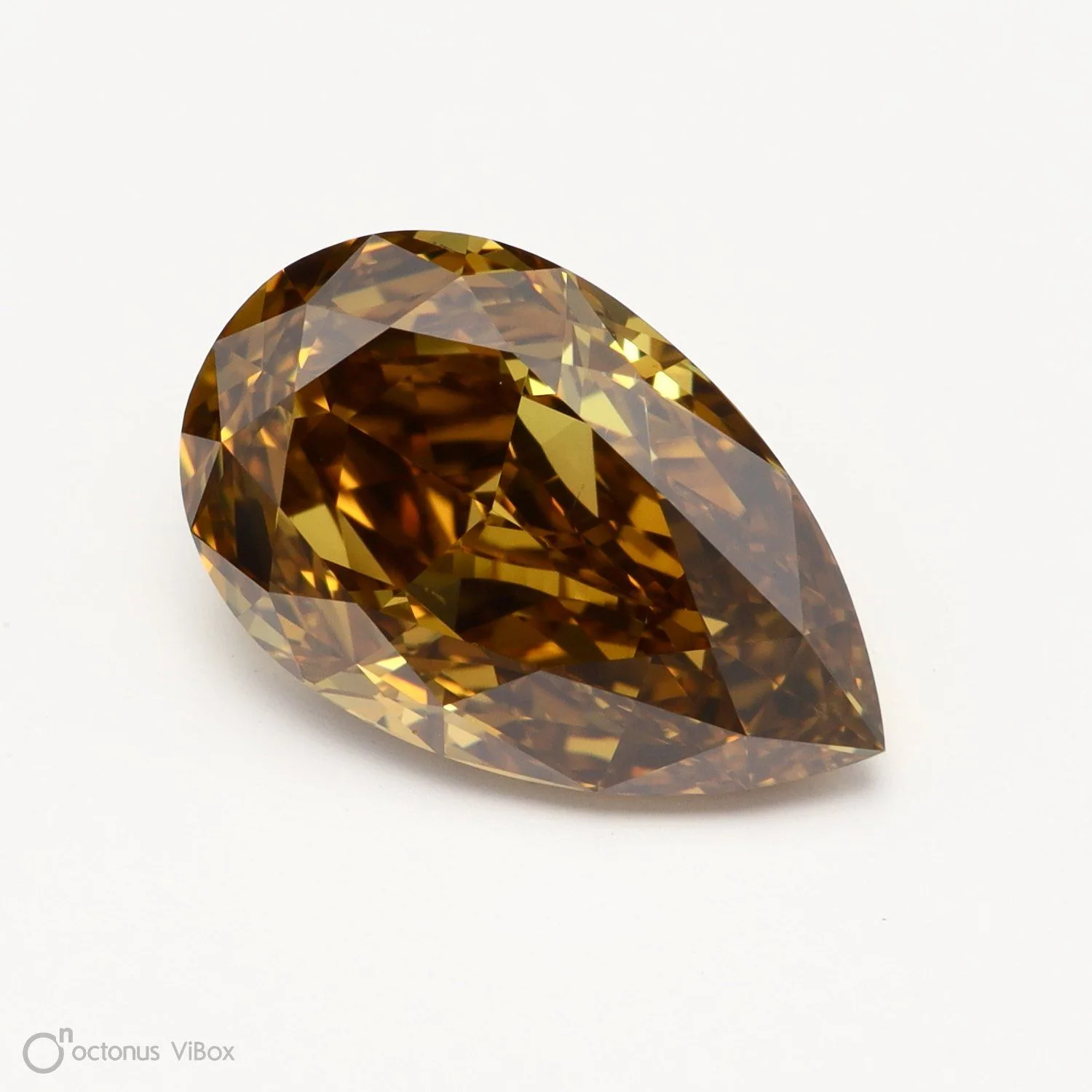 2.36 Carat Pear Fancy Deep Brown Yellow VVS2 Natural Diamond