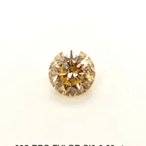0.29 Carat Round Fancy Yellow Orange Natural Diamond