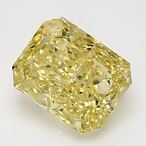 2.32 Carat Radiant Fancy Intense Yellow VS1 Natural Diamond