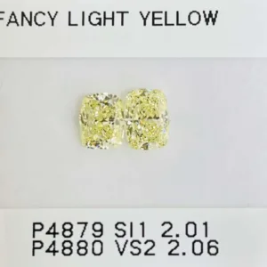 2.01 Carat Cushion Modified Fancy Light Yellow SI1 Natural Diamond
