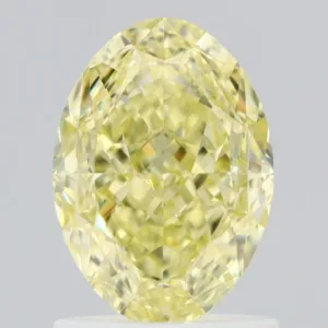 1.59 Carat Oval Fancy Intense Yellow VS1 Natural Diamond