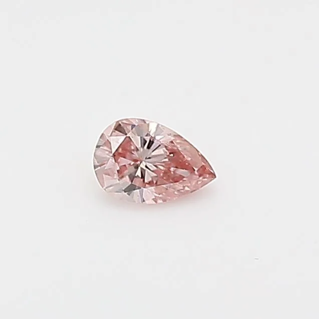 0.07 Carat Pear Fancy Intense Pink Natural Diamond