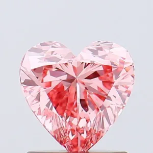 1.02 Carat Heart Fancy Vivid Pink VS1 Lab Diamond