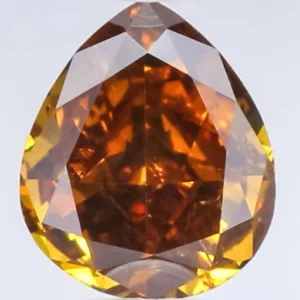 0.69 Carat Pear Fancy Deep Brown Natural Diamond