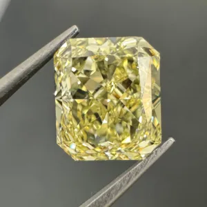 2 Carat Radiant Fancy Yellow VVS2 Natural Diamond
