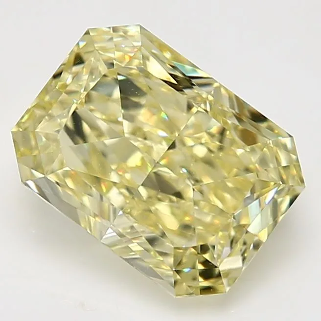 4.38 Carat Radiant Fancy Yellow VVS2 Natural Diamond