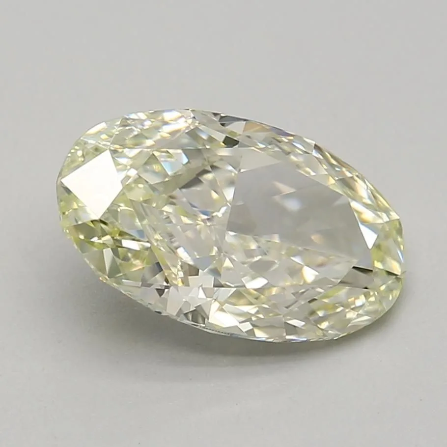 2.0 Carat Fancy Yellow Green VVS2 OVAL Lab Diamond