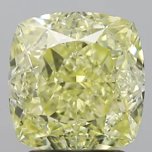3.03 Carat Cushion Modified Fancy Yellow VS1 Natural Diamond