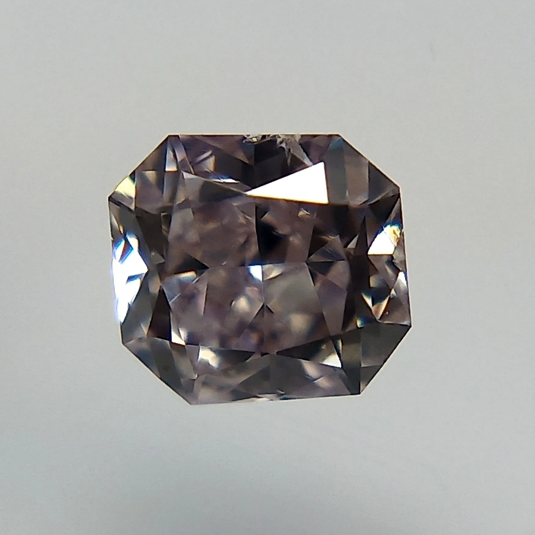 0.13 Carat Radiant Light Pink Natural Diamond