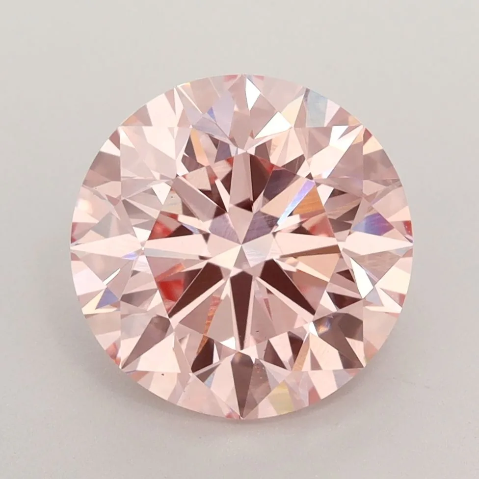 3.01 Carat Fancy Intense Pink VS1 ROUND Lab Diamond