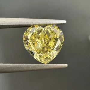 1.22 Carat Heart Fancy Intense Yellow VS1 Natural Diamond