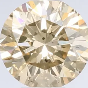 0.42 Carat Round Fancy Light Brown Natural Diamond