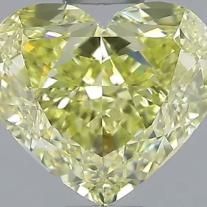 2.01 Carat Heart Fancy Light Yellow VS1 Natural Diamond