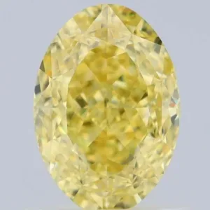 1.01 Carat Oval Fancy Intense Yellow VS2 Natural Diamond