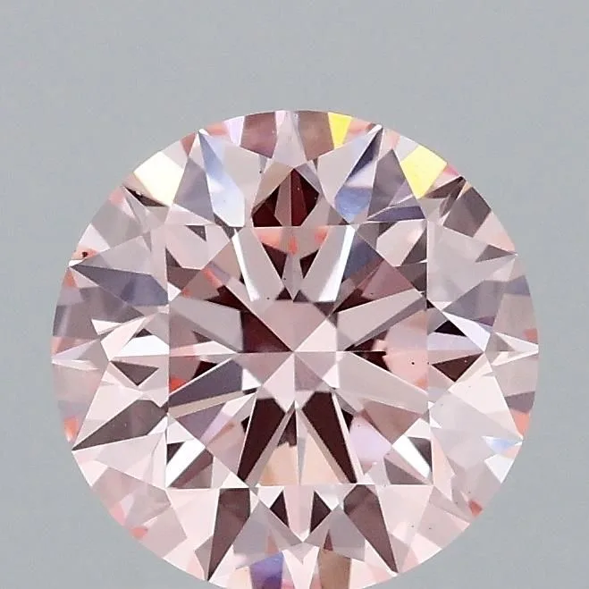1.57 Carat Round Fancy Intense Pink VS1 Lab Diamond