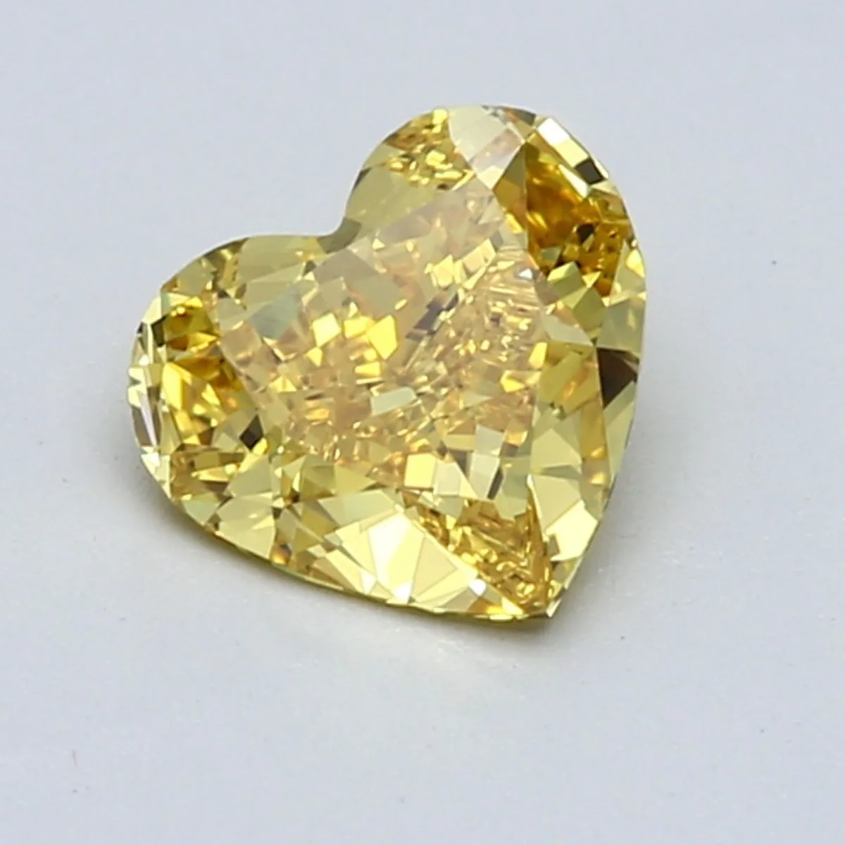 1.23 Carat Heart Fancy Vivid Yellow IF Natural Diamond