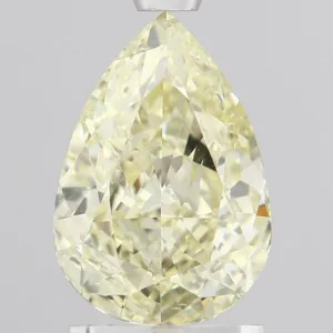 1.72 Carat Pear Fancy Light Yellow SI2 Natural Diamond