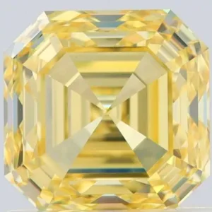 1 Carat Emerald Fancy Intense Yellow VVS2 Natural Diamond