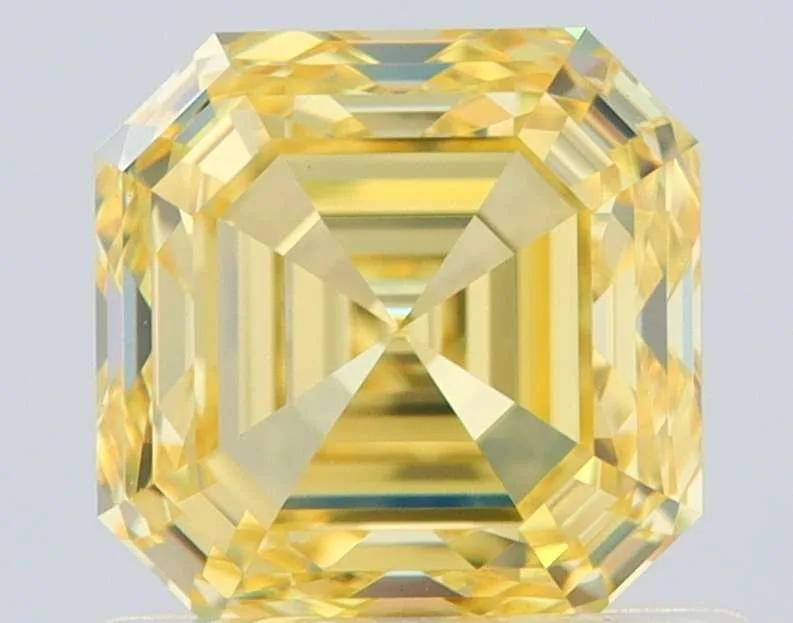 1 Carat Emerald Fancy Intense Yellow VVS2 Natural Diamond 1 1 Carat Emerald Fancy Intense Yellow VVS2 Natural Diamond