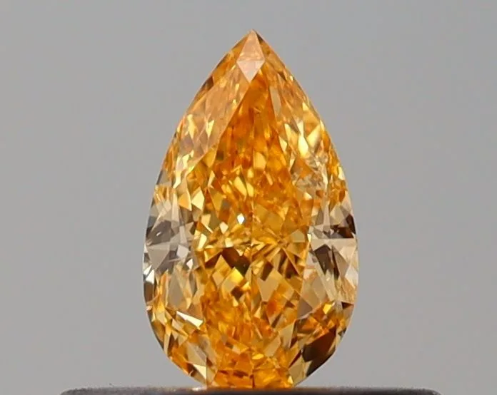 0.26 Carat Pear Fancy Intense Yellow Orange SI1 Natural Diamond 1 0.26 Carat Pear Fancy Intense Yellow Orange SI1 Natural Diamond