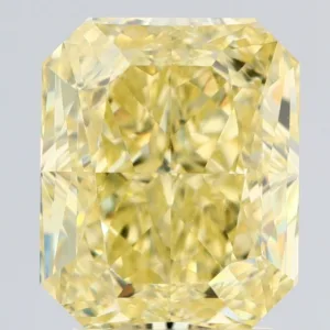 3.01 Carat Radiant Fancy Yellow VVS2 Natural Diamond